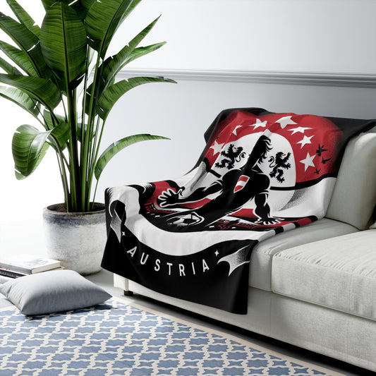 Flag Village Austria Sporting Flag Sherpa Fleece Blanket AUT0009