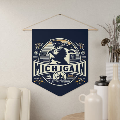 Flag Village Michigan State Flag Pennant Sporting Home Wall decoration MI0001