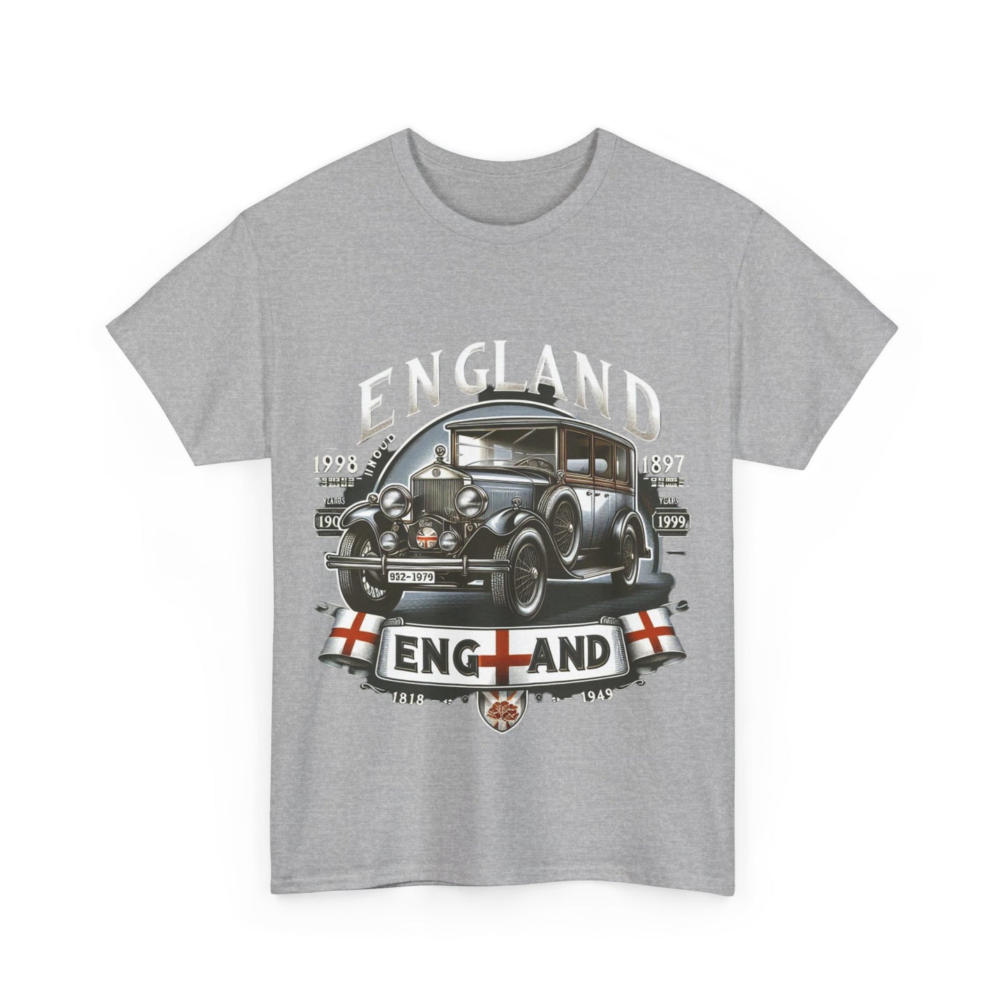 Flag Village UK Vintage Car Flag T-SHIRT Heavy Cotton Tee UK0013