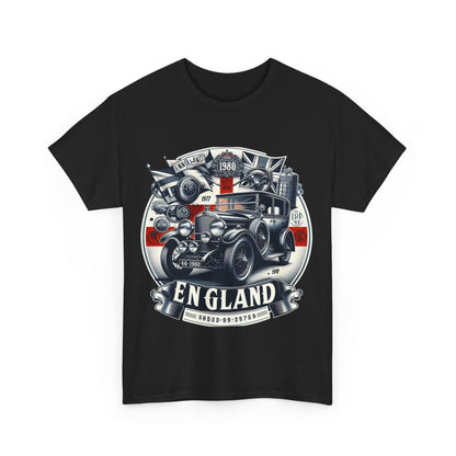 Flag Village UK Vintage Car Flag T-SHIRT Heavy Cotton Tee UK0015