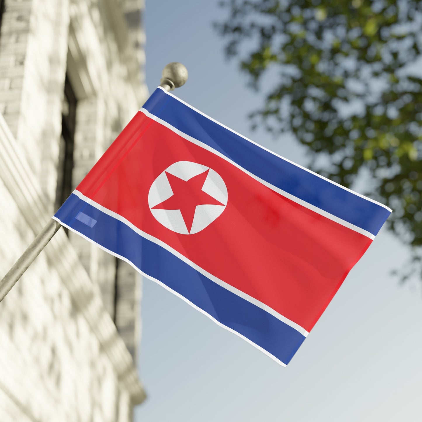 Flag Village North Korea Flag 18" x 12" / 36" x 24" / 60" x 36"