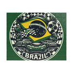 Flag Village BRAZIL Racing Car Sporting Flag Puzzle (110, 252, 520, 1014-piece) BRA0018