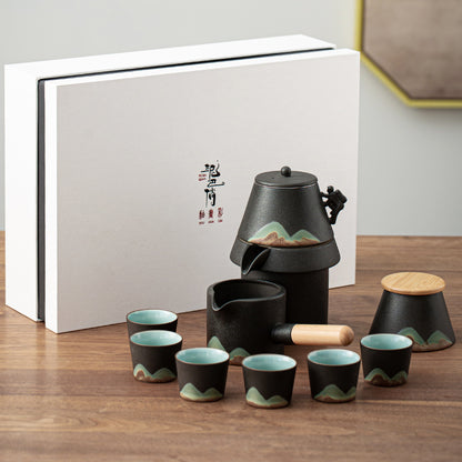 Flag Village Lazy Man Automatic Making Simple Gift Box Tea Set