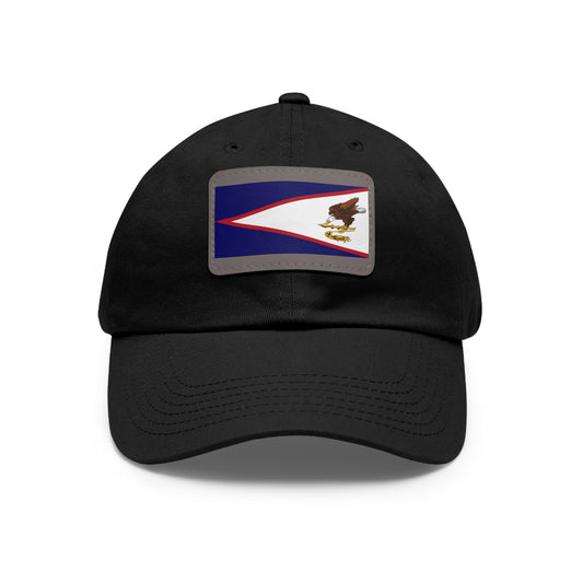 Flag Village USA American Samoa State Flag Hat Cap with Leather Patch