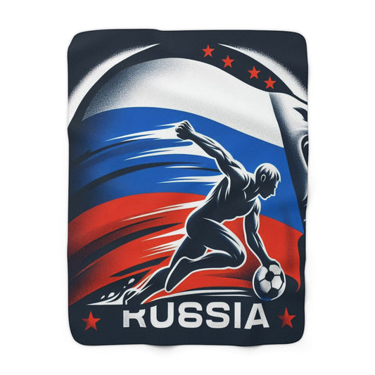 Flag Village Russia Sporting Flag Sherpa Fleece Blanket RUS0003