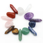 Flag Village Hexagonal Column Double Pointed Irregular 7 Yoga Stones Set Gift Box