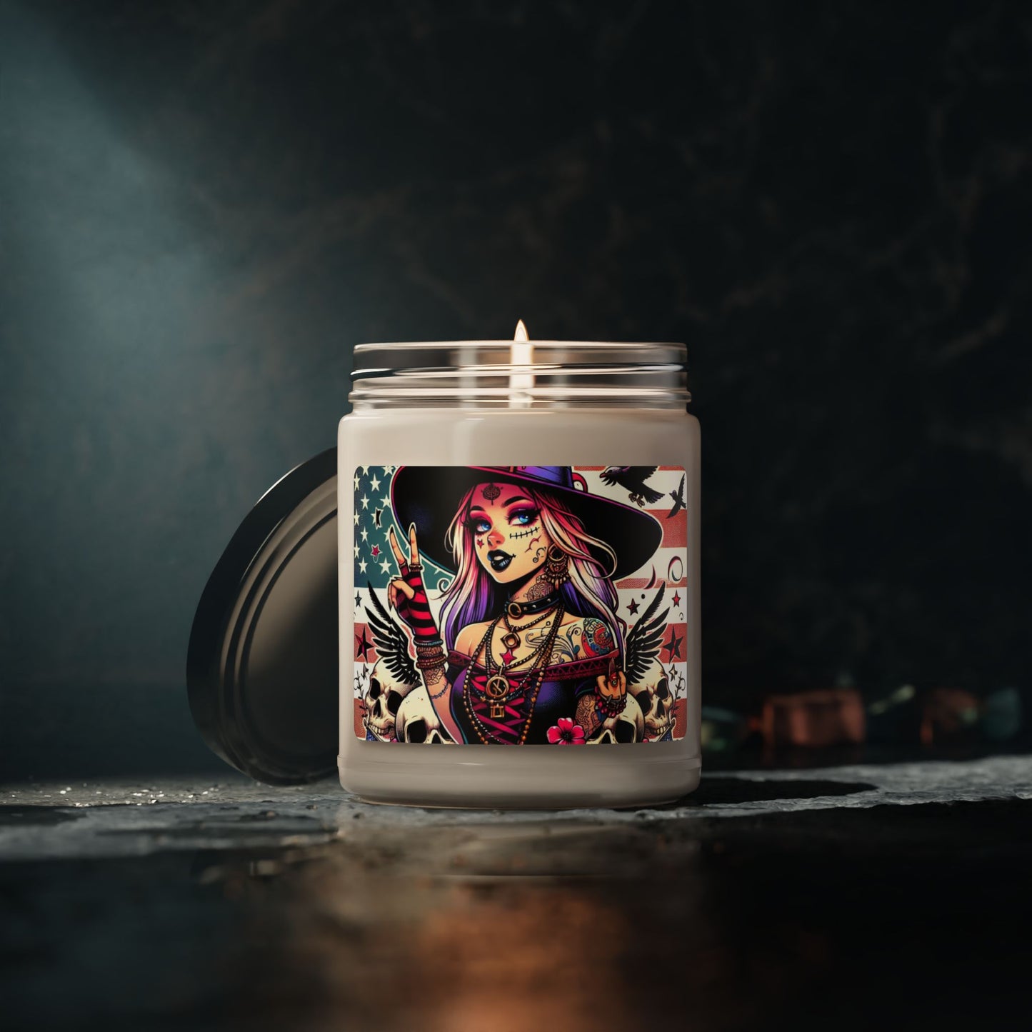 Flag Village Halloween Pretty Witch Scented Soy Candle, 9oz HW0019