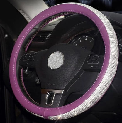 Flag Village Auto Tools Car steering wheel handle set Four seasons universal really cute feminine cartoon leather anti-slip handle
