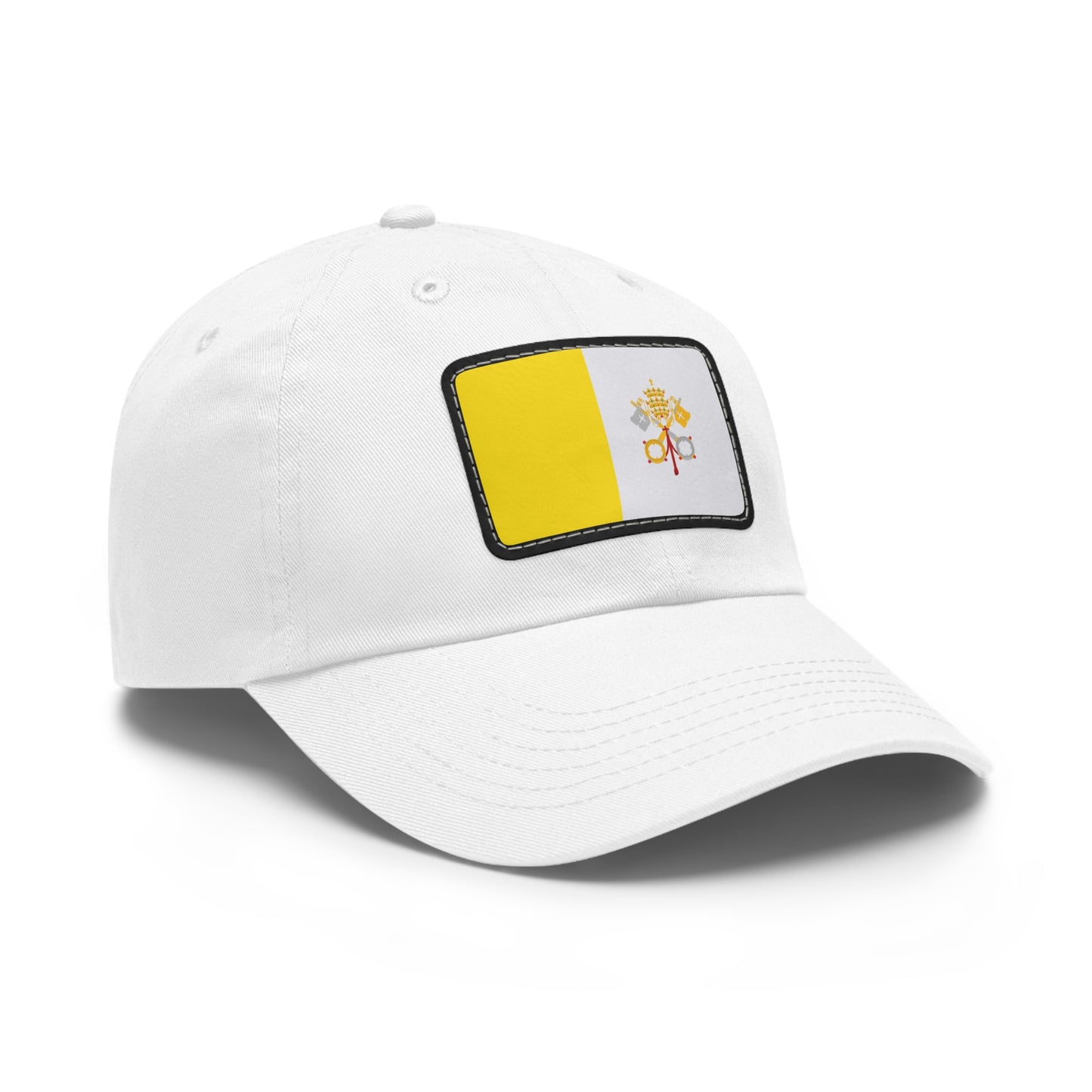 Flag Village Vatican Flag Hat Cap with Leather Patch