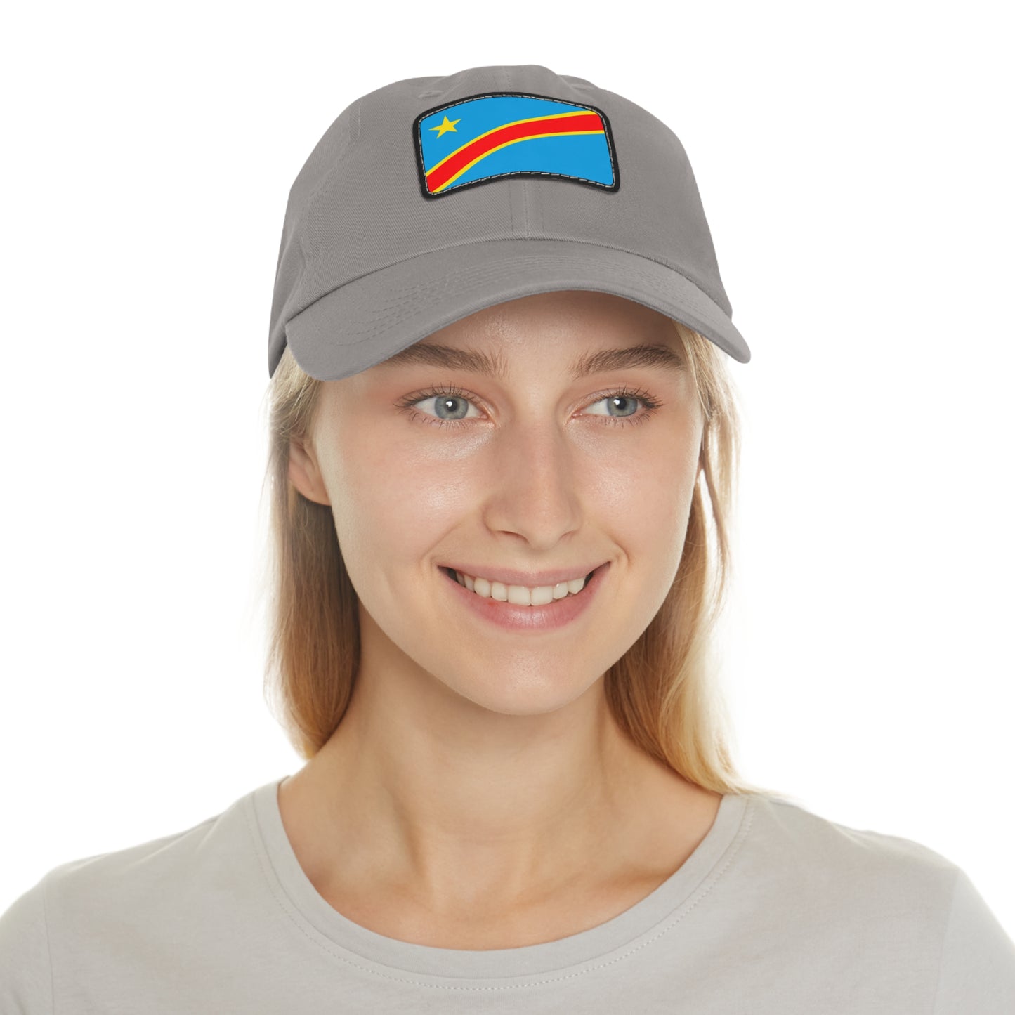 Flag Village Democratic Republic Of The Congo Flag Hat Cap with Leather Patch
