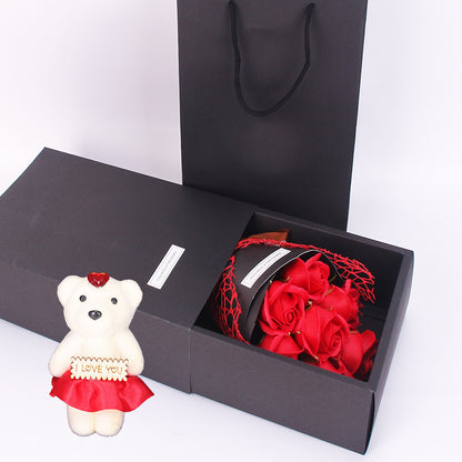 Flag Village 7 Rose Soap Bouquet Gift Box Birthday Gift