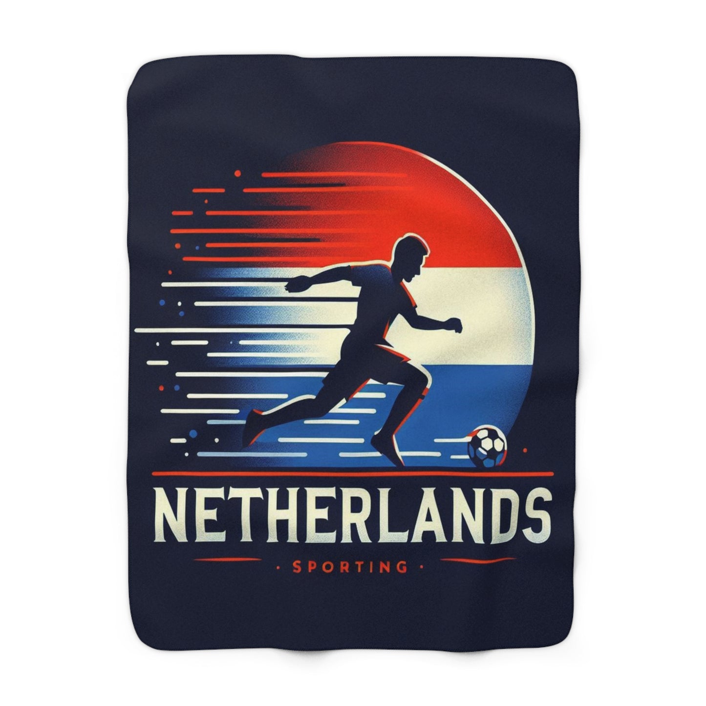 Flag Village Netherlands Sporting Flag Sherpa Fleece Blanket NLD0008