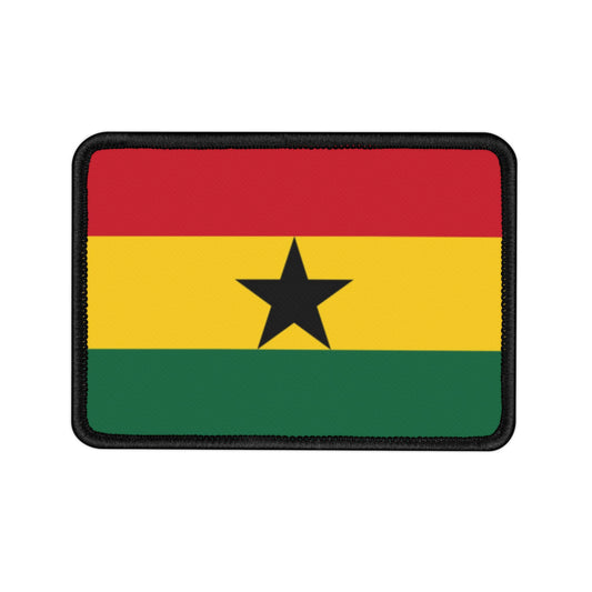 Flag Village Ghana Flag Embroidery Iron-On Patches