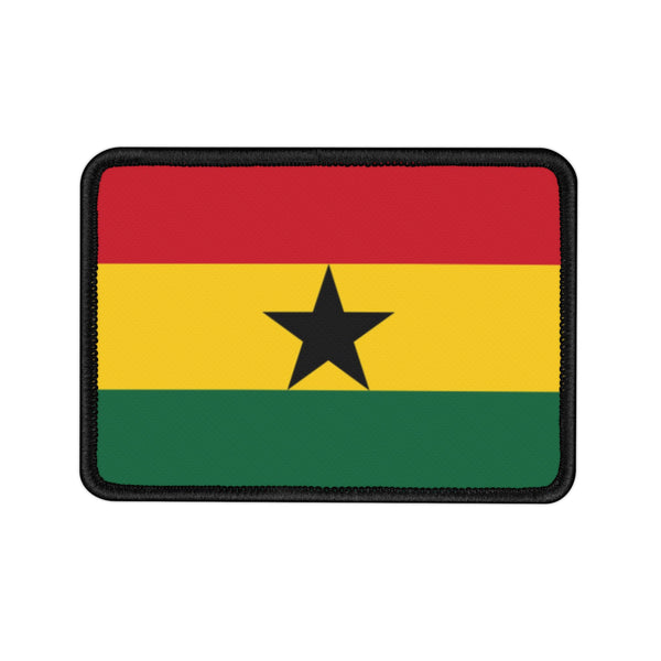 Flag Village Ghana National Flag Embroidered Iron-On Patch