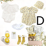 Flag Village Baby Girl Full Moon Gift Box Baby Cotton Romper Suit Princess Dress Clothes
