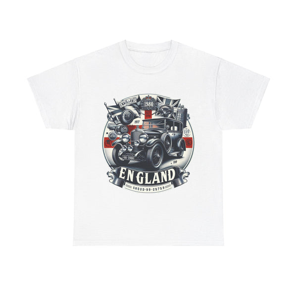 Flag Village UK Vintage Car Flag T-SHIRT Heavy Cotton Tee UK0015