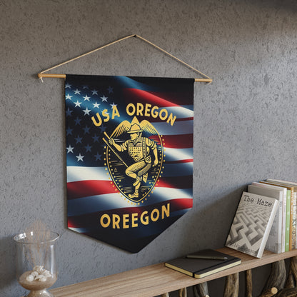 Flag Village Oregon State Flag Pennant Sporting Home Wall decoration OR0001