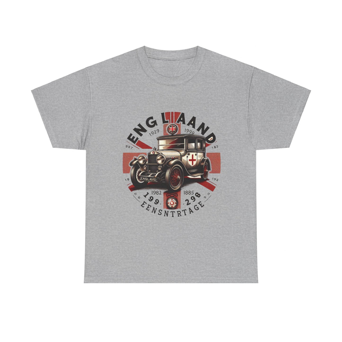 Flag Village UK Vintage Car Flag T-SHIRT Heavy Cotton Tee UK0024