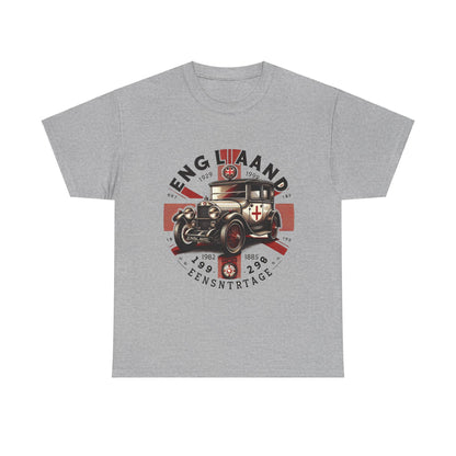 Flag Village UK Vintage Car Flag T-SHIRT Heavy Cotton Tee UK0024