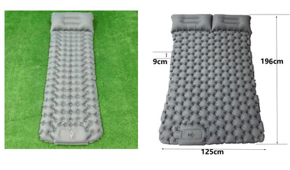Flag Village Outdoor Camping Travel Portable Inflatable Cushion Built-in Foot Inflatable