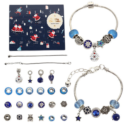 Flag Village Christmas Bracelet Beads Gift Box Jewelry Set
