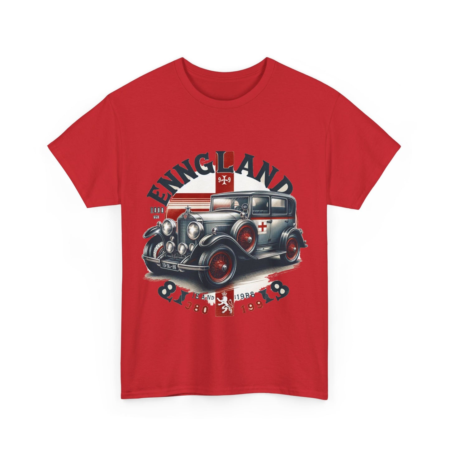 Flag Village UK Vintage Car Flag T-SHIRT Heavy Cotton Tee UK0016