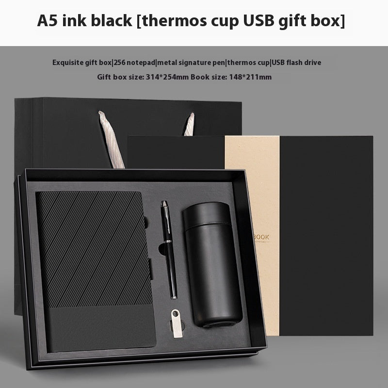 Flag Village Notebook Gift Box Vacuum Cup Set Business Gift Company Activity High-end Practical Gift