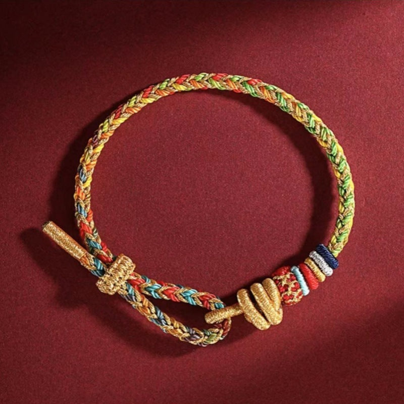 Flag Village String Spool Bracelet Men And Women Couple Gifts Handmade