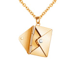 Flag Village Fashion Jewelry Envelop Necklace Women Lover Letter Pendant Best Gifts For Girlfriend