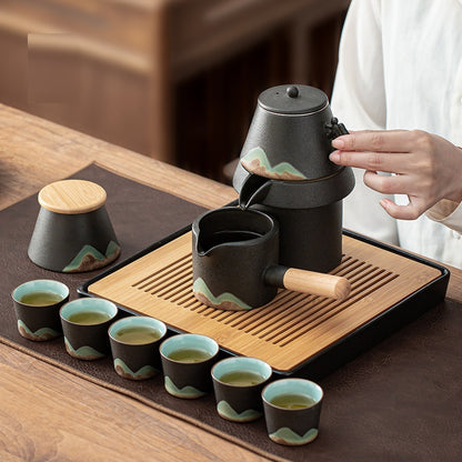 Flag Village Lazy Man Automatic Making Simple Gift Box Tea Set