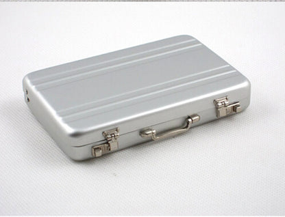 Flag Village Creative password safe shape aluminum business card holder mini suitcase business card holder white collar office company gifts
