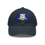 Flag Village Connecticut State Flag Hat Cap Leather Patch