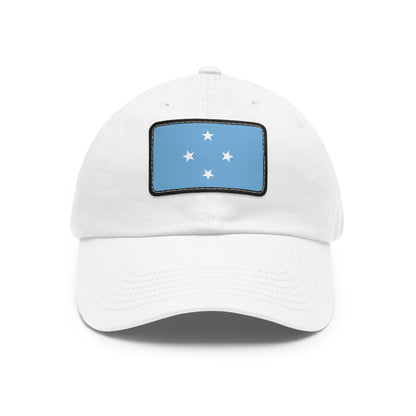 Flag Village Micronesia Flag Hat Cap with Leather Patch
