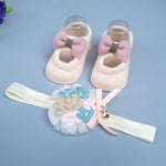 Flag Village New Baby Girl Socks Headband Gift Box