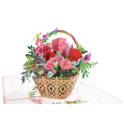Flag Village 3D PopUp Flower Bouquet Cards Gifts Anniversary PopUp Mom Floral Bouquet Wife Invitation Card Greeting Cards Mothers Day Cards Postcard