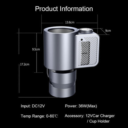 Flag Village Auto Tools Smart 2 In 1 Car Heating Cooling Cup For Coffee Miik Drinks Electric