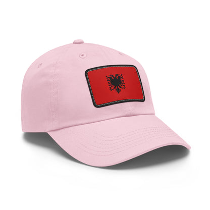 Flag Village Albania Flag Hat Cap with Leather Patch