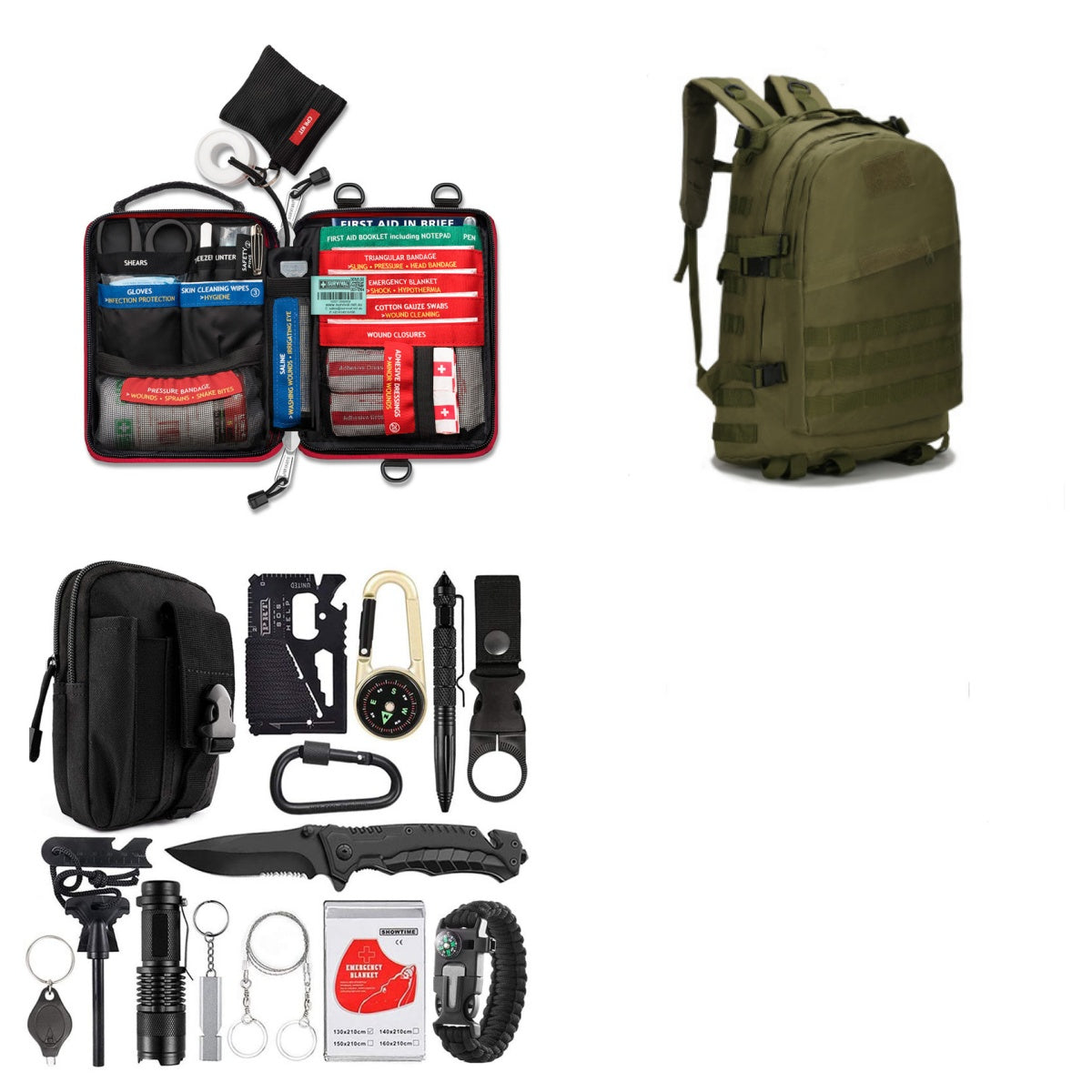 Flag Village Amazon'S New Outdoor Camping Camping Multi-Function Tool Wild Survival Equipment Sos Self-Defense Supplies