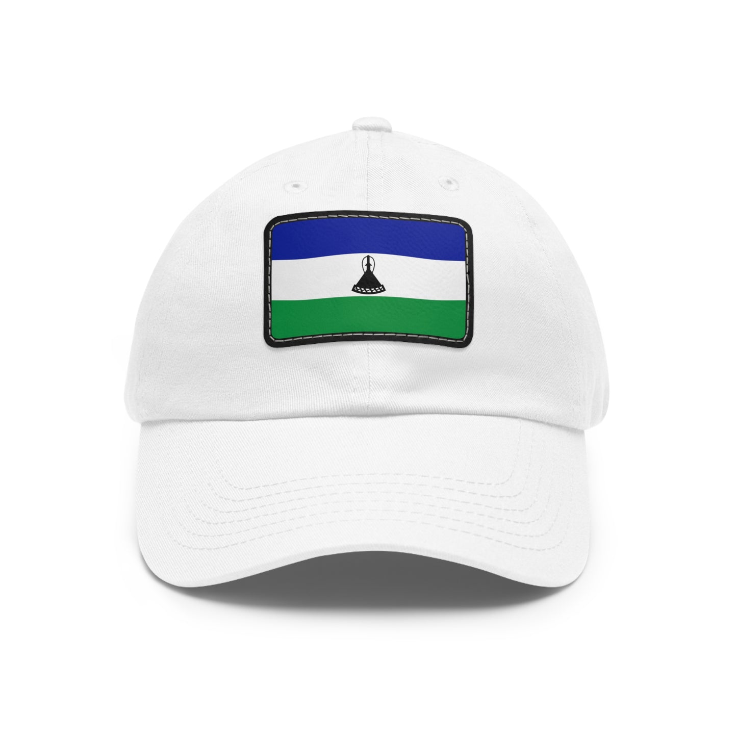 Flag Village Lesotho Flag Hat Cap with Leather Patch
