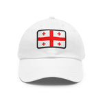 Flag Village Georgia Flag Hat Cap with Leather Patch
