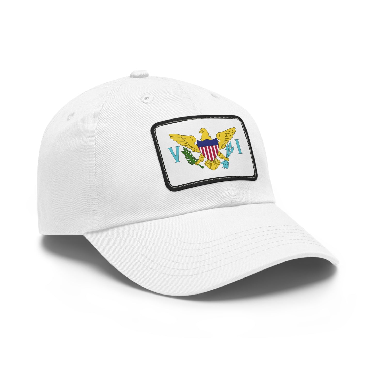 Flag Village Virgin Islands(U.S. Virgin Islands) Flag Hat Cap with Leather Patch