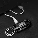 Flag Village Multi-functional Keychain Charging Lighter Mini-portable Cigarette Lighter Wild Camping