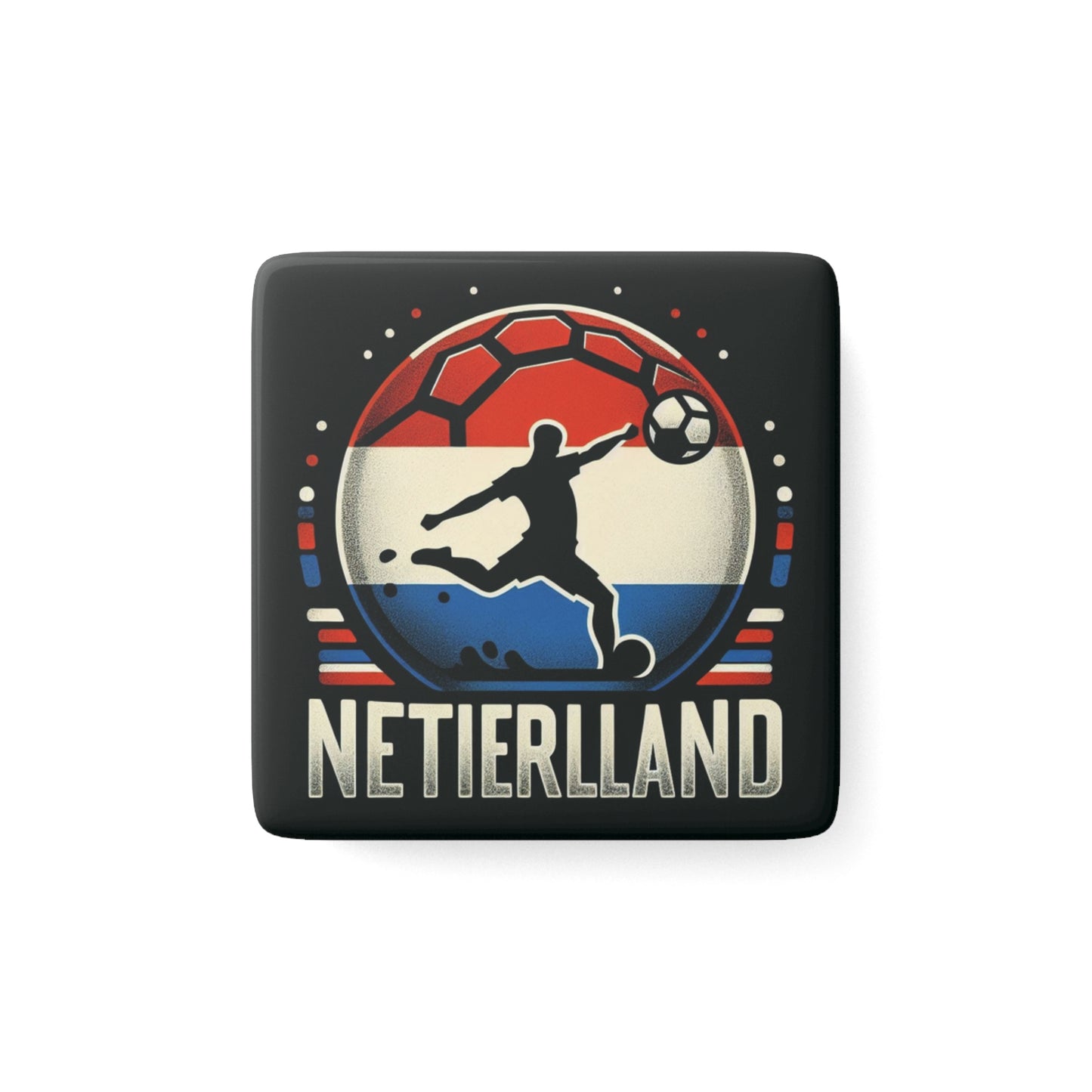 Flag Village Netherlands Flag Sporting Porcelain Magnet, Square NLD0004
