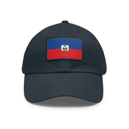 Flag Village Haiti Flag Hat Cap with Leather Patch