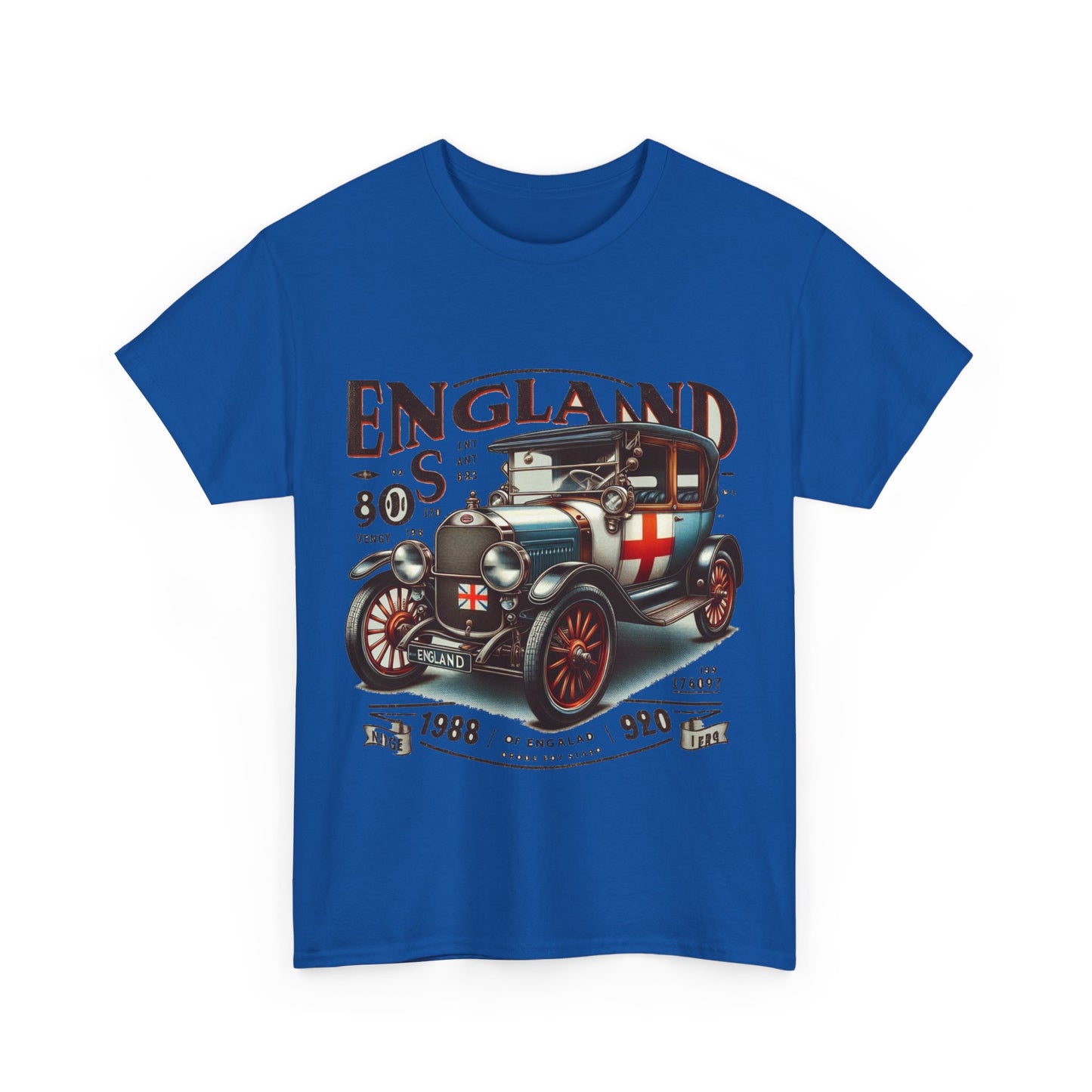 Flag Village UK Vintage Car Flag T-SHIRT Heavy Cotton Tee UK0022