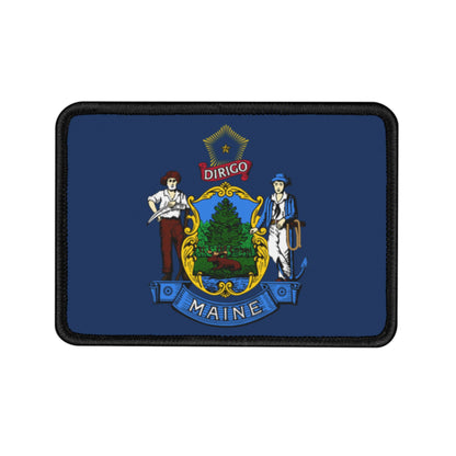 Flag Village Maine State Flag Embroidery Iron-On Patches