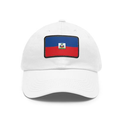 Flag Village Haiti Flag Hat Cap with Leather Patch