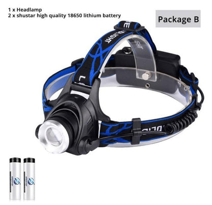 Flag Village USB Charging Built-in Smart Sensor Head-mounted Outdoor Fishing Headlight