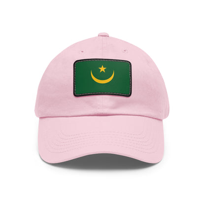 Flag Village Mauritania Flag Hat Cap with Leather Patch