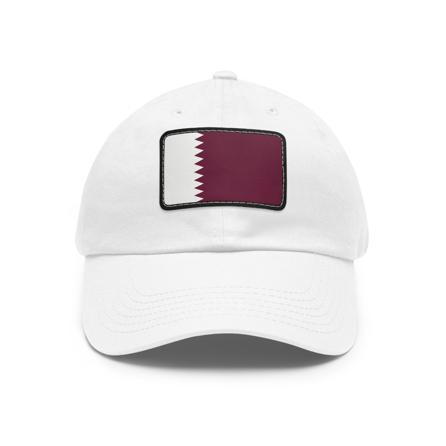 Flag Village Qatar Flag Hat Cap with Leather Patch